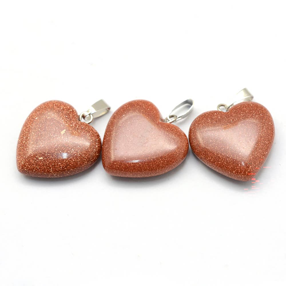 Heart Pendant, 2.2x2.1cm: Mahogany Obsidian