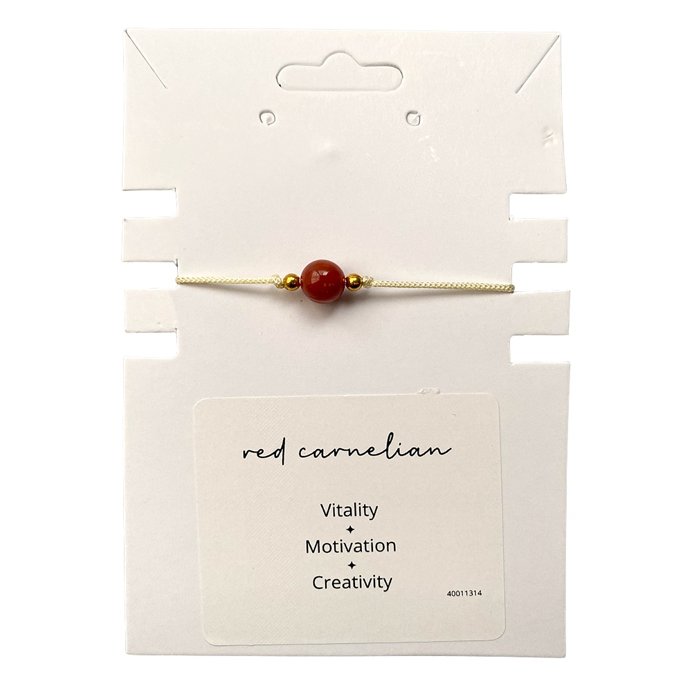 Single Bead Wristlets: Red Carnelian