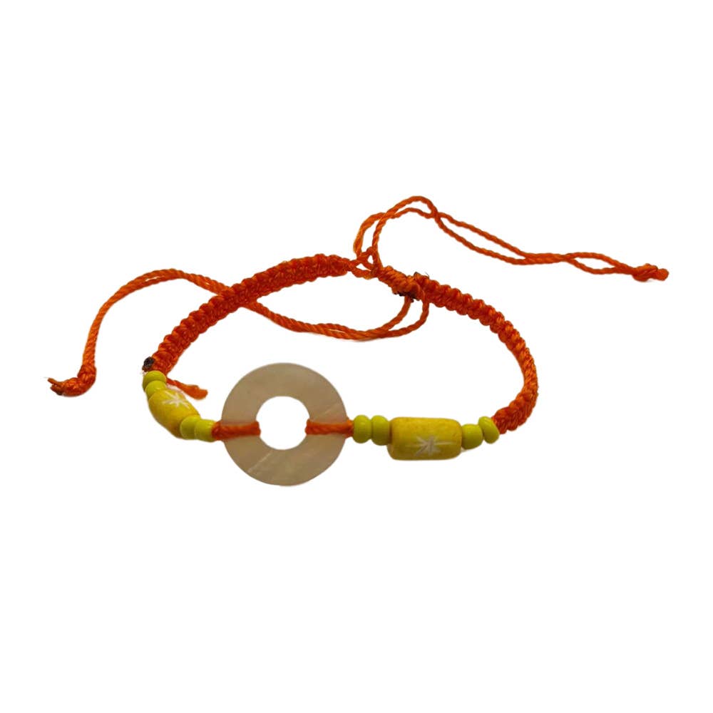 Beach Bracelet: Black / Round Nacre