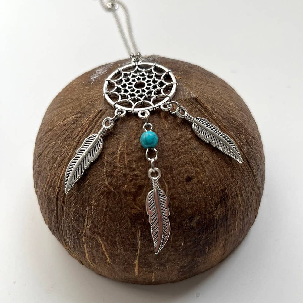 Dreamcatcher Pendant, Turquoise
