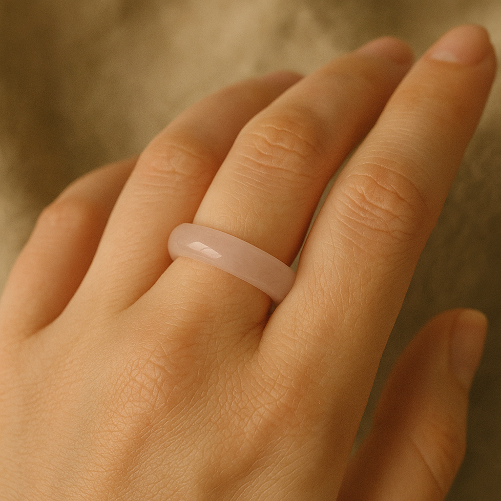 Crystal Ring, Rose Quartz