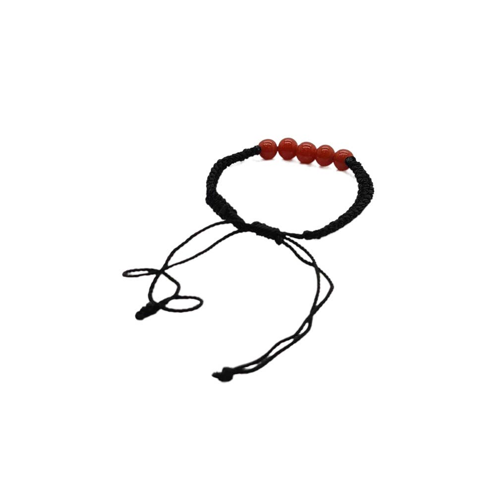 Beach Bracelet: Black / Round Nacre