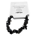 Gemstone Chip Stretch Bracelet: Black Obsidian