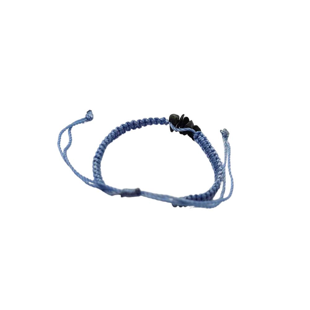 Beach Bracelet: Black / Round Nacre
