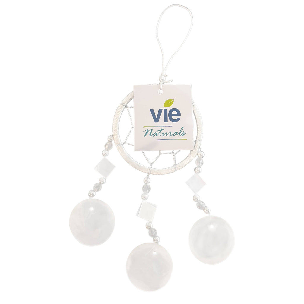 Capiz Dream Catcher, 6cm Ring: White