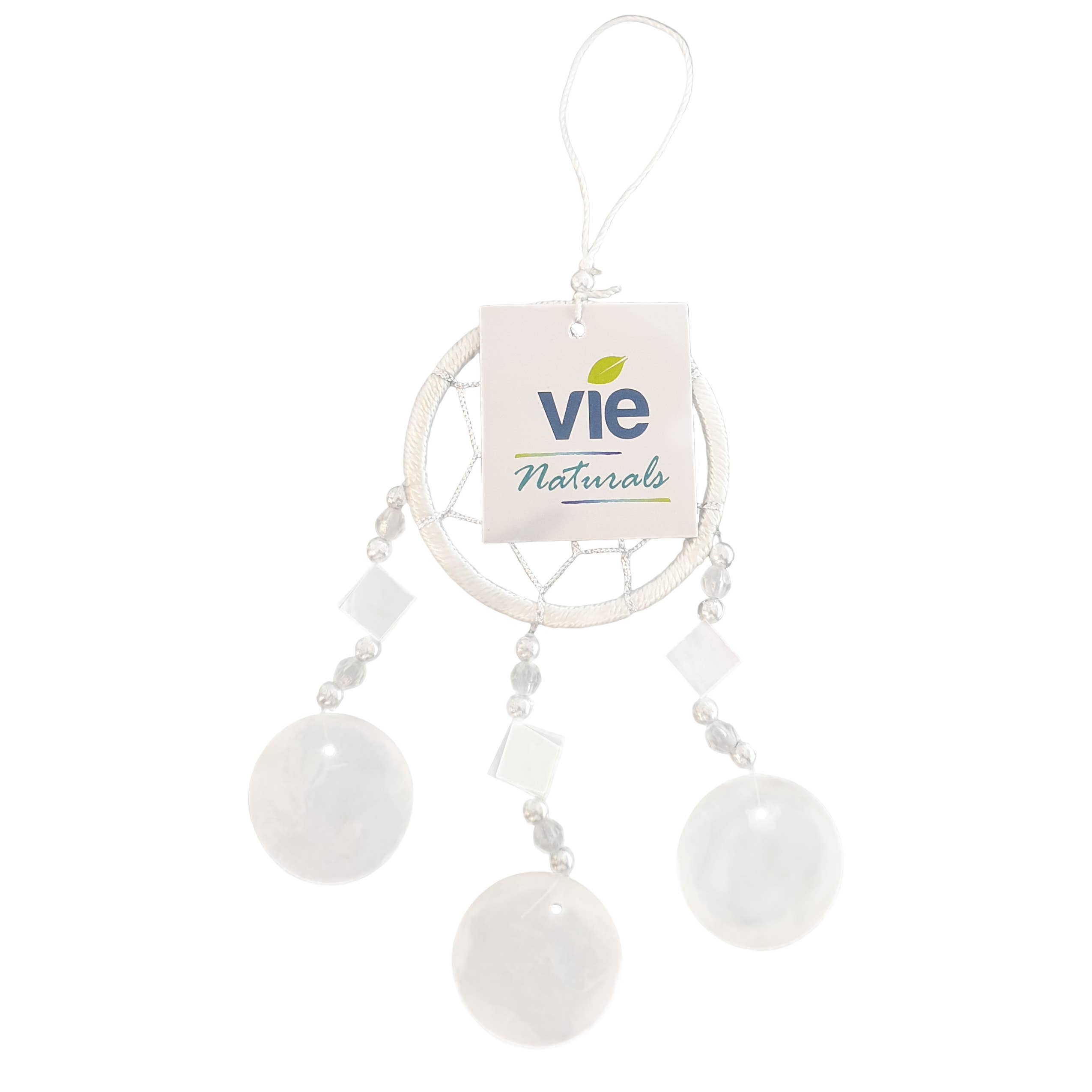 Capiz Dream Catcher, 6cm Ring: White