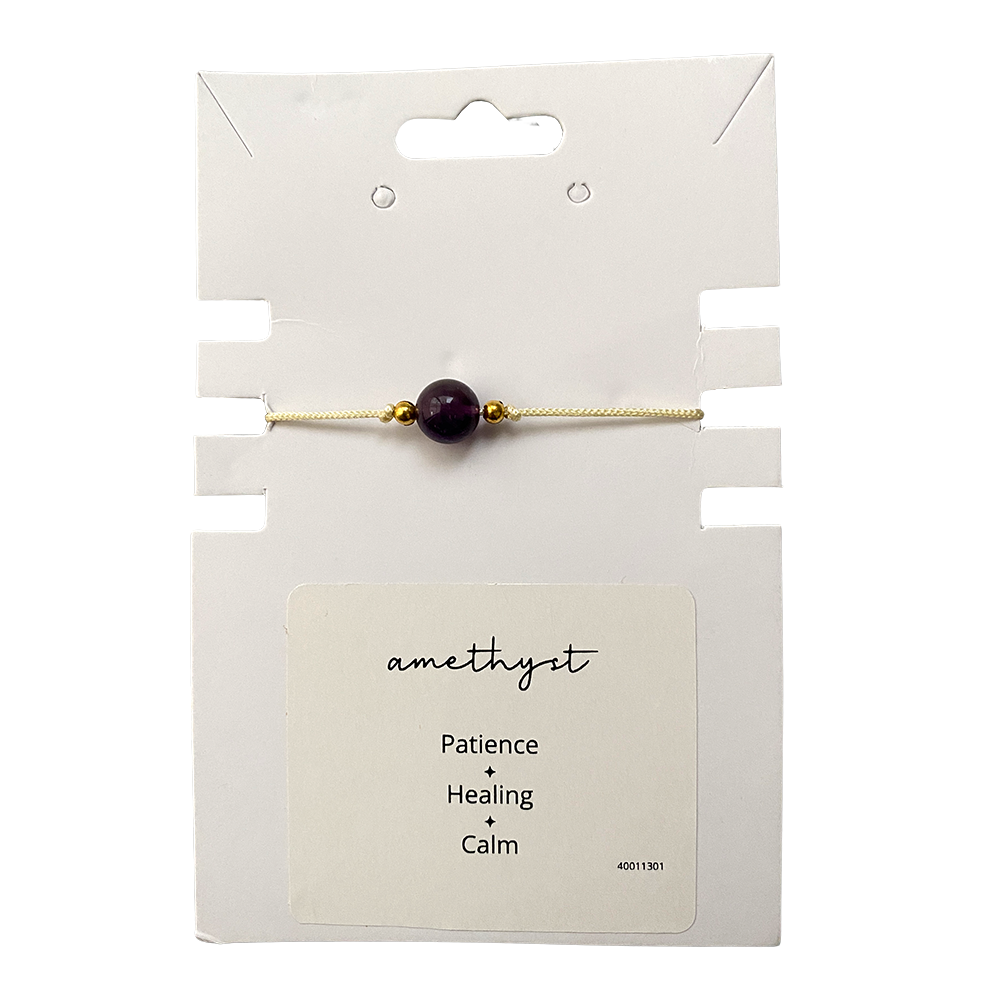 Single Bead Wristlets: Amethyst