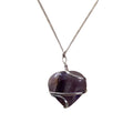 Crystal Heart Wire Wrap Pendant, 3cm: Amethyst