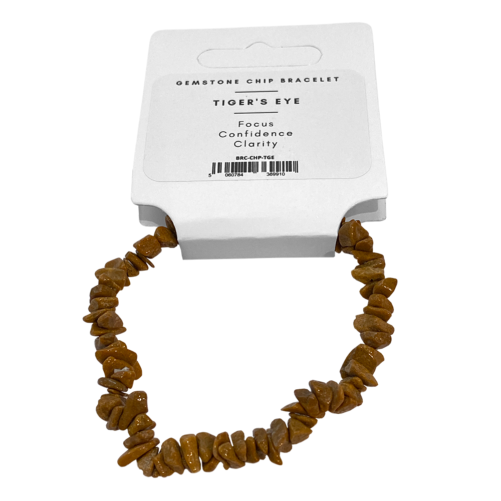Gemstone Chip Stretch Bracelet: Tiger's Eye