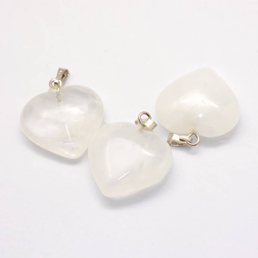 Heart Pendant, 2.2x2.1cm: Opalite