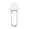 Silver Chain Chips Bracelet: Rose Quartz