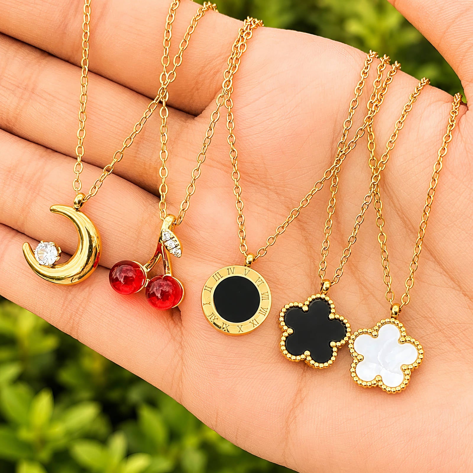 Necklace, 18K Gold Plated Steel