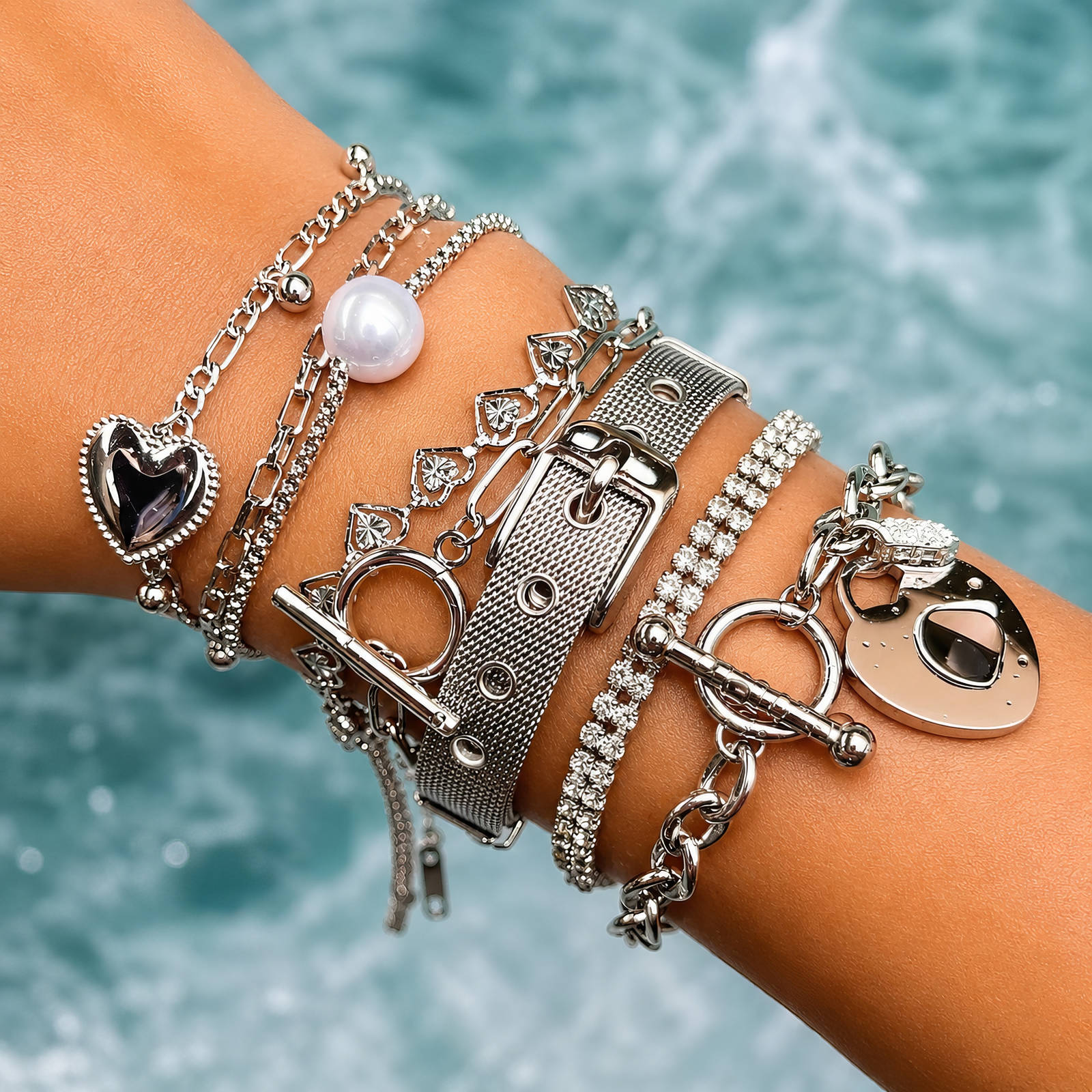 Heart Bracelet, Stainless Steel