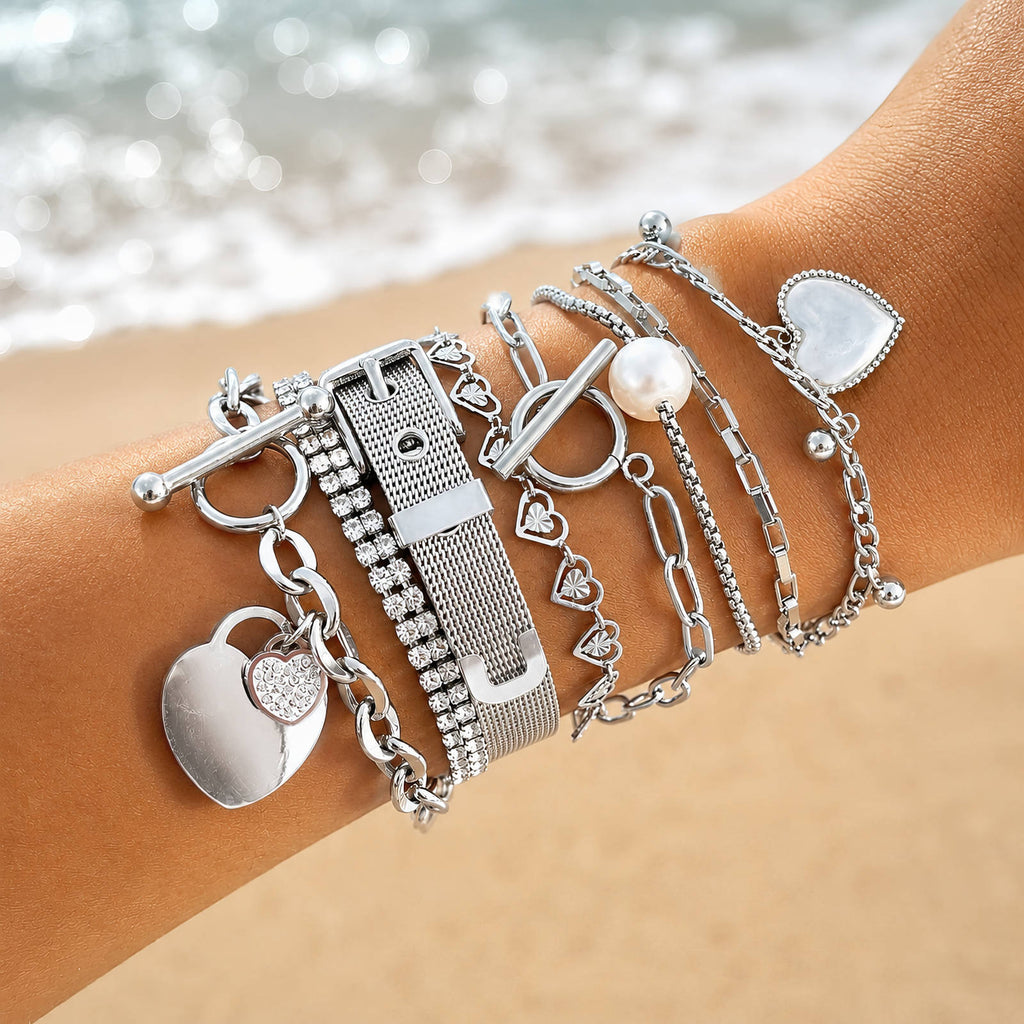 Heart Bracelet, Stainless Steel