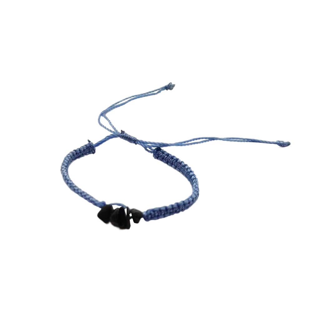 Beach Bracelet: Black / Round Nacre