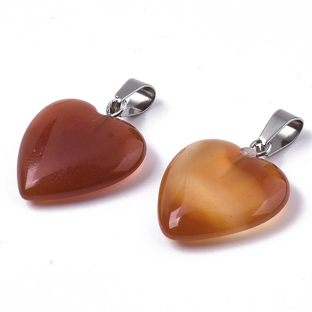 Heart Pendant, 2.2x2.1cm: Mahogany Obsidian