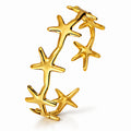 Starfishes Bracelet, 18K Gold Plated Steel