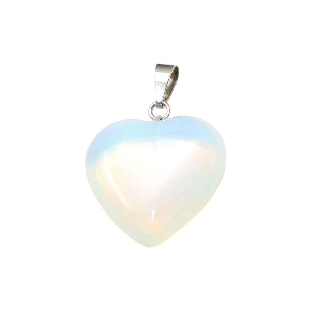 Heart Pendant, 2.2x2.1cm: Opalite