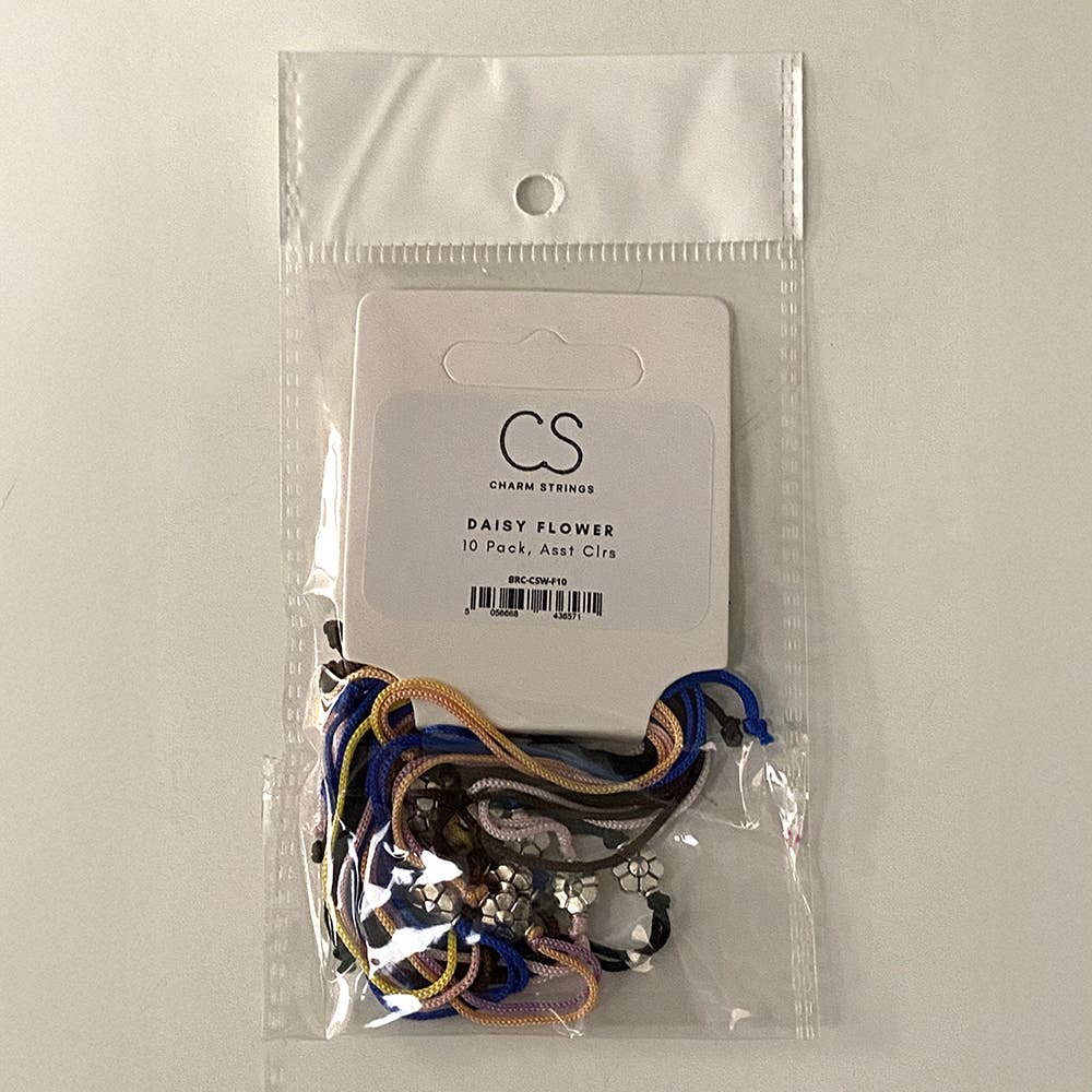 Charm Strings, Pack of 10, Assorted Colours: Classic Heart