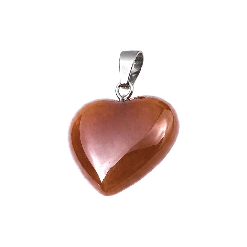 Heart Pendant, 2.2x2.1cm: Mahogany Obsidian