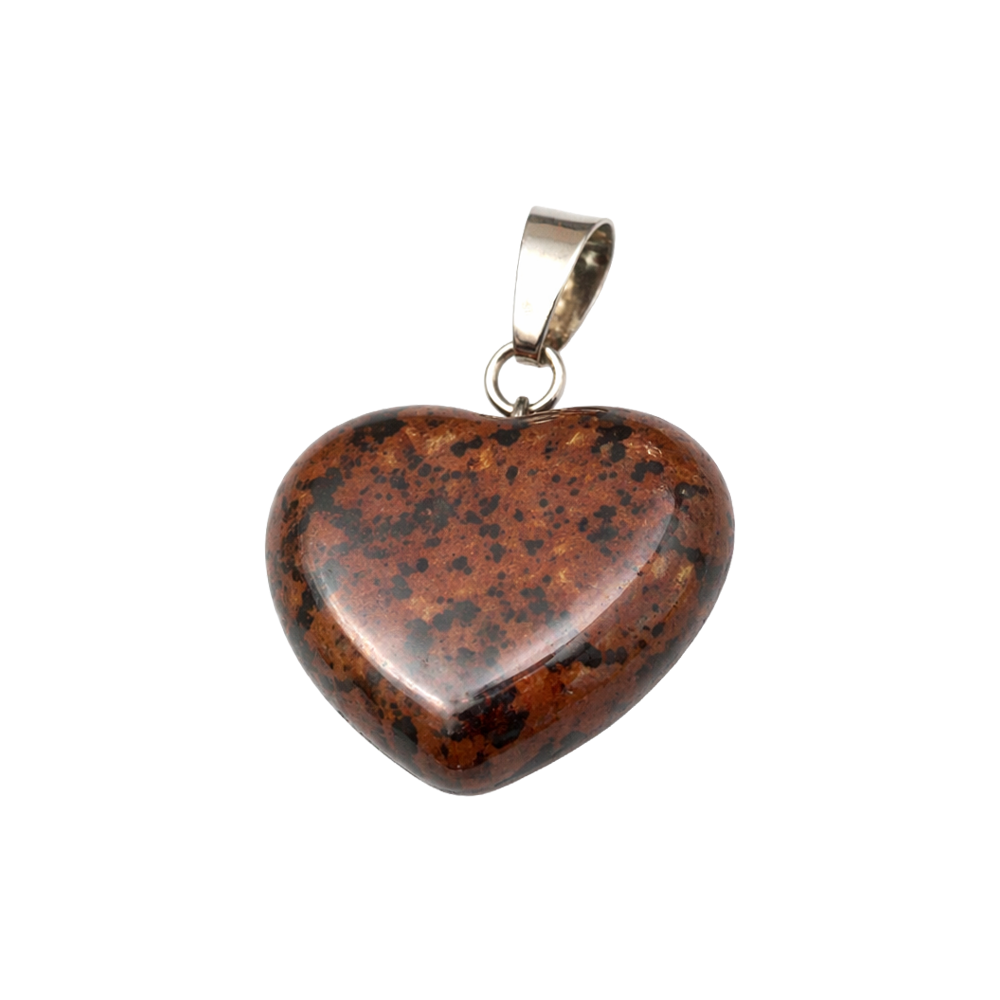 Heart Pendant, 2.2x2.1cm: Mahogany Obsidian