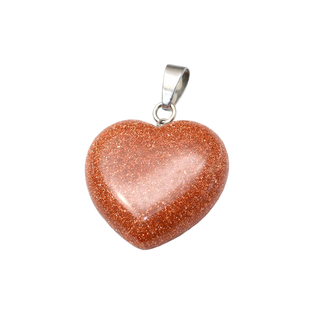 Heart Pendant, 2.2x2.1cm: Mahogany Obsidian