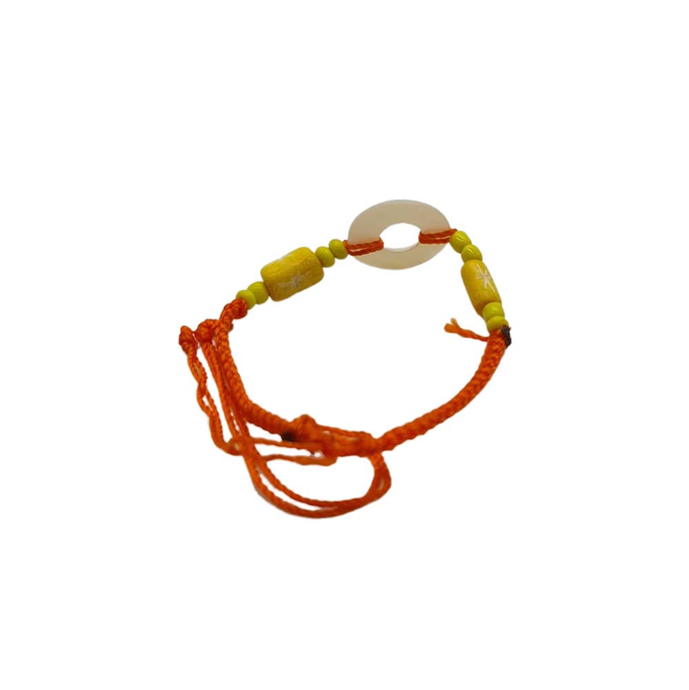 Beach Bracelet: Black / Round Nacre