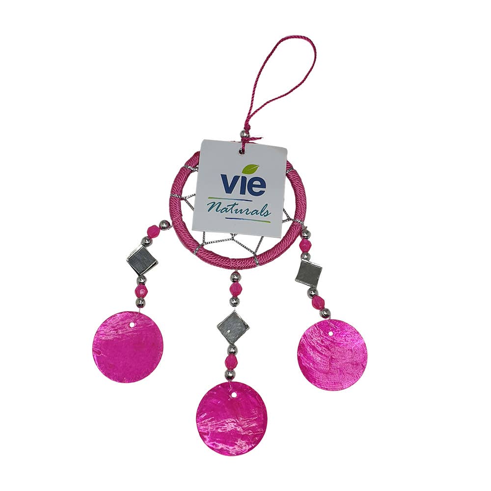 Capiz Dream Catcher, 6cm Ring: Pink