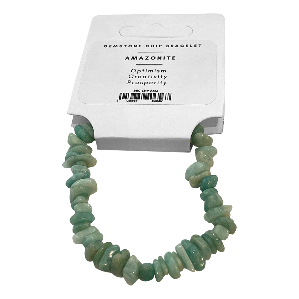 Gemstone Chip Stretch Bracelet: Amazonite
